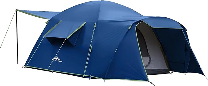 Family Camping Tent - 6-Person Spacious Design, 3000mm Waterproof, Suitable for Road Trips/Backyards/Extended Camping Adventures in All Scenarios