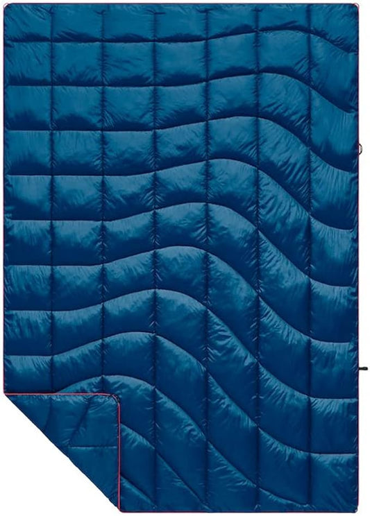 Rumpl The NanoLoft Puffy Blanket | Indoor Outdoor Camping Blanket for Traveling, Picnics, Beach Trips, Concerts |52" x 75" | Deepwater, 1-Person