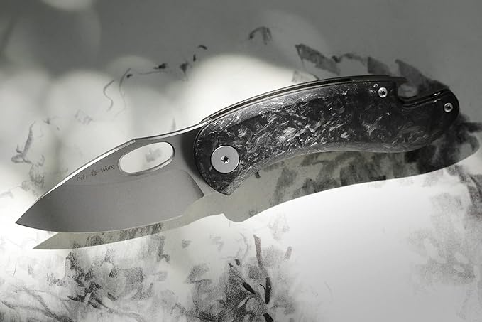 Drop + Eric Ochs Otter Titanium Liner Lock EDC Folding Pocket Knife with Integrated Bottle Opener