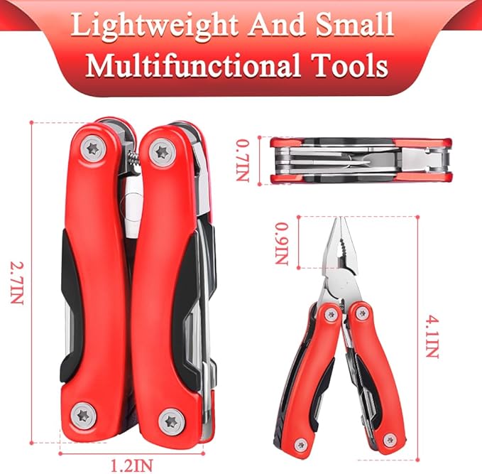 Outdoor Portable Mini Multi Multitool plier, Gift for Men - Ideal Gift for Dad、Brother or Boyfriend – Hiking, Bike Outdoor Tools、Camping,、Survival Multitool.