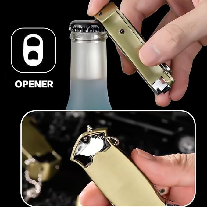 Cool Metal Design Jet Torch Lighter Refillable Butane Novelty Lighter for Gift Fireplace Candle Camping BBQ (Without Gas) (07)
