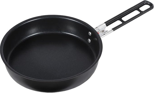 REDCAMP Camping Cookware Mess Kit with Folding Handle, Lightweight Non-Stick Camping Cooking Pot and Frying Pan with Mesh Bag for Outdoor Hiking Backpacking Picnic