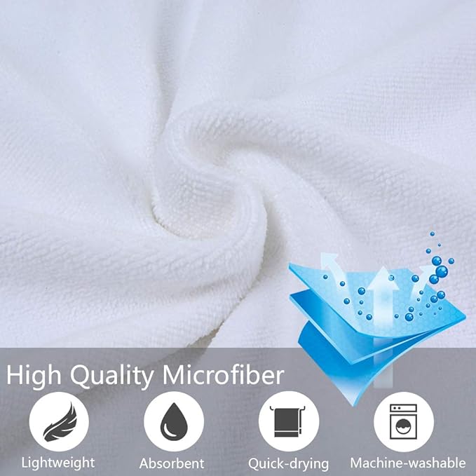 VIVOTE Microfiber Gym Towels Sports Sweat Towel Super Absorbent Ultra Soft Multi-Purpose Man Women Fitness Workout Travel Camping Hiking Yoga 16 Inch X 32 Inch