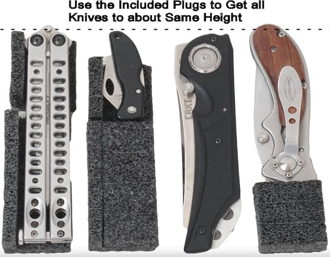 Case Club 55 Folding Knife Case - Hard Sided Travel and Storage Organizer Case fits a Variety of Folding Knives, Swiss Army Knives, Butterfly Knives & More in a Lockable Rugged Case