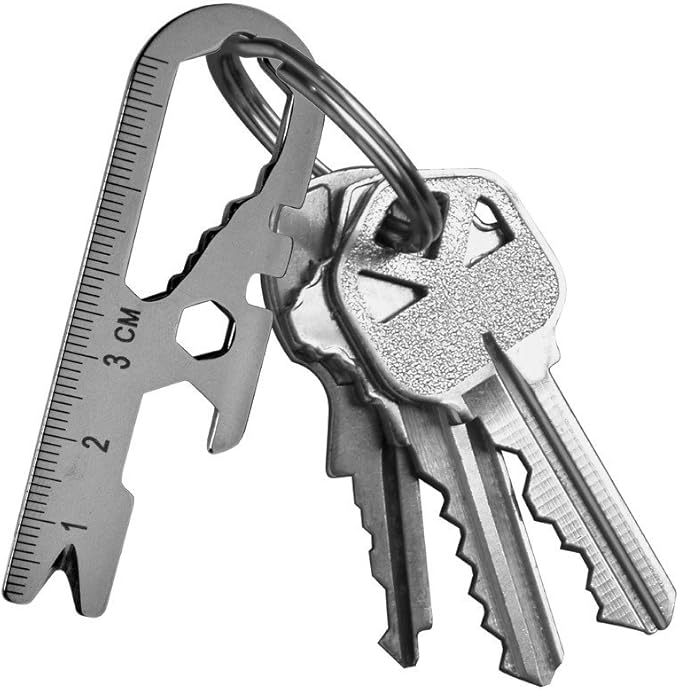 SWISS+TECH ST67129 14-in-1 Micro Wrench Multi-Tool, Stainless Steel Construction, For Keychain, Auto, Camping, Hardware (Single Pack)