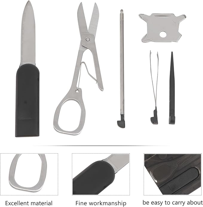 Foldable Multifunctional Tool Card, Survival Cards Wallet Tool Portable Emergency Tools, Camping Combination Tool Kit for Outdoor Hunting Hiking Camping Fishing