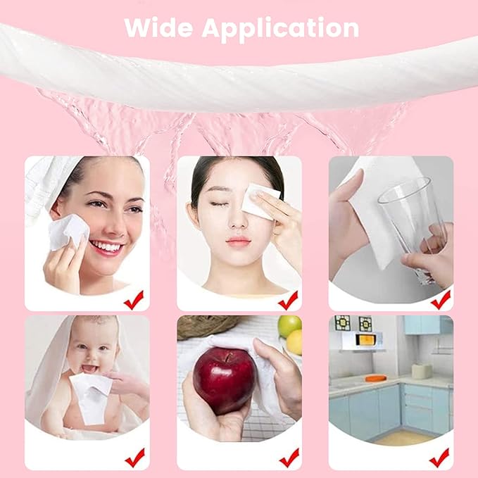 GXF Compressed Towel, Portable Cotton Hypoallergenic Travel Washcloths Tablet Coin Wipes Dehydrated Expandable for Camping Hiking Home
