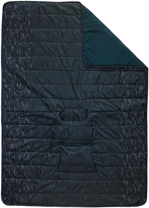 Therm-a-Rest Honcho Poncho Wearable Hoodie Blanket, Black Forest Print