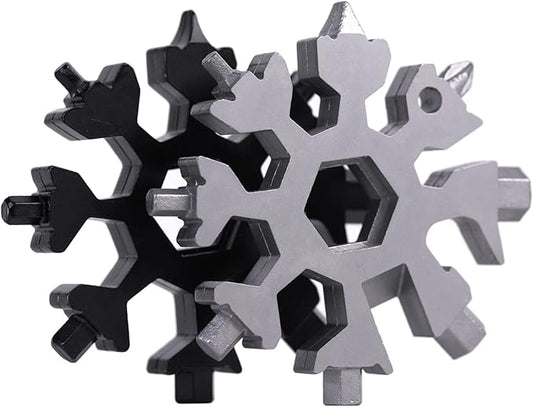 Snowflake Multitool 2PCS 18 in 1 Stainless Steel Snowflake Multi Tool, Stocking Stuffers for Men, Cool Gadgets for Outdoor Travel Camping Daily