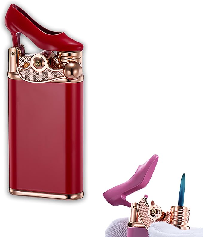 Cute Pretty Lighter Butane, Soft Flame Lighter Fashion Nice Lighter, Unique for Women Candles Gift Camping BBQ (No Butane Fule) (28#)