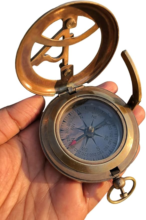 Personalized Compass, to My Dad, Gift from Son to Dad, Daughter to Father Compass, Birthday for Him Customized Working Brass Compass (to My Dad)