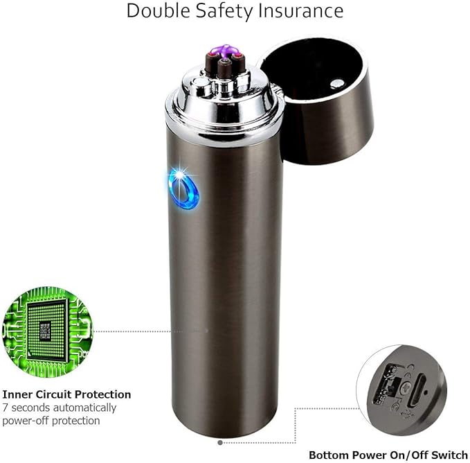Electric Candle Lighter - XL Dual Arc Plasma Beam Lighter - Rechargeable Windproof Flameless Electronic Plasma Torch Lighter