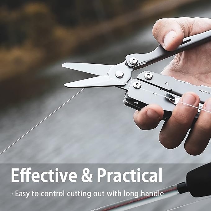 NexTool Flagship Pro Multitool, Foldable Utility Knife Multitool with Safety Locking, EDC Multitool with Pocket Knife, Full Size Scissors, Can Opener for Camping, Survival, Fishing, Cool Gifts for Men