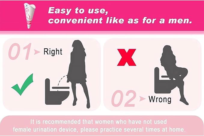 JIURUN Female Urination Device Pee Funnel for Women Portable Disposable Female Urinal Funnel to Standing Pee for Pregnant, Wounded, Travel, Camping, Outdoor Activities (51)