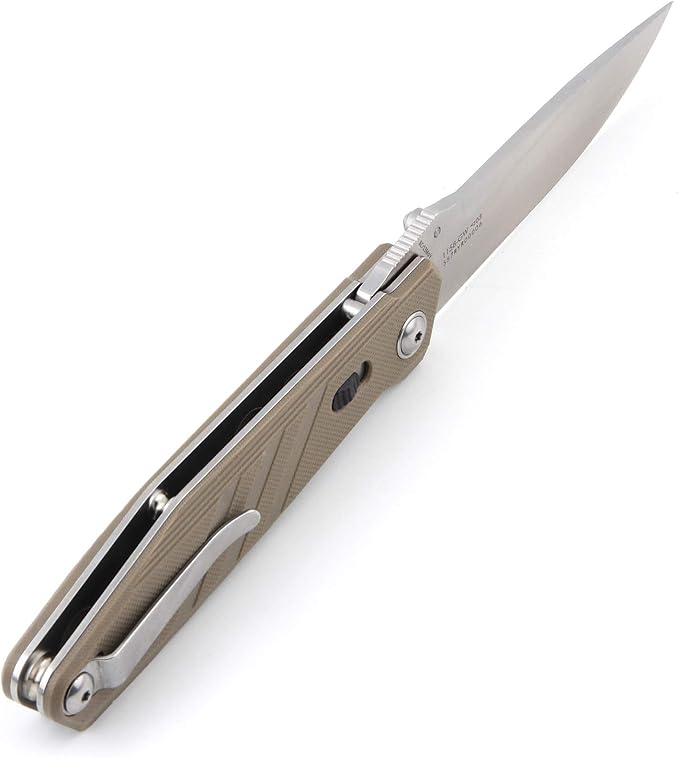 Sanrenmu 1158 Pocket Folding Blade Knife 8Cr13 Steel Blade G10 Handle