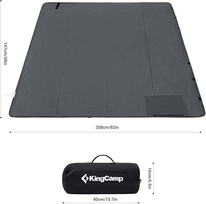 Waterproof Outdoor Blanket for Cold Weather by KingCamp, Lightweight Thick Fleece Warm Foldable Blankets, Machine Washable Windproof Throw for Picnic, Camping, Outdoors, Stadium, Beach, Festival, Dog