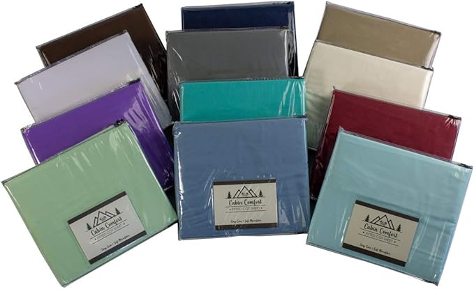 Cabin Comfort - Cot Sheet for Camping and RV Cots - Fits All Cot Size Beds Comfortably -72 x 28 Inches - Super Soft (1 Piece Cot (Fitted), Grey)