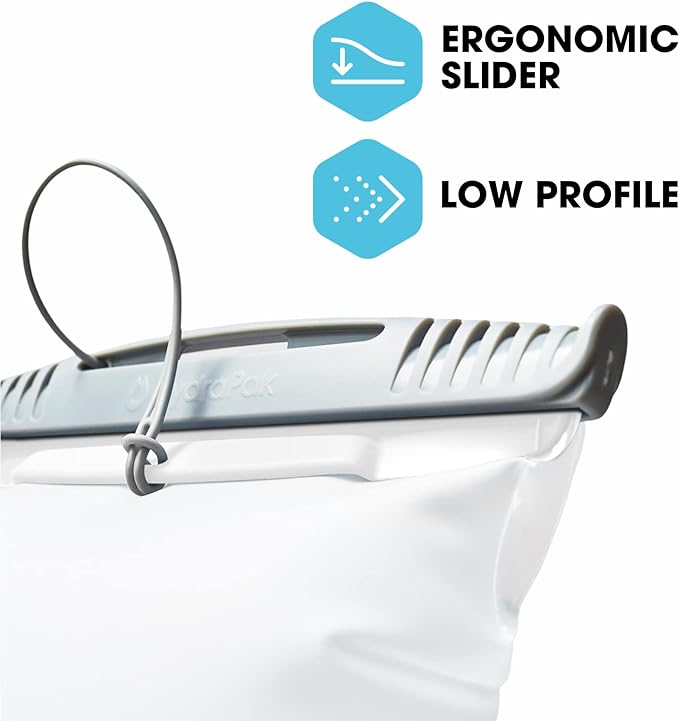 HydraPak Shape-Shift (for 2L or 3L Hydration Packs) Low-Profile Water Bladder/Reservoir for Hydration Backpacks - High Flow Bite Valve, Leak Proof, Fully Reversible, and Dishwasher Safe