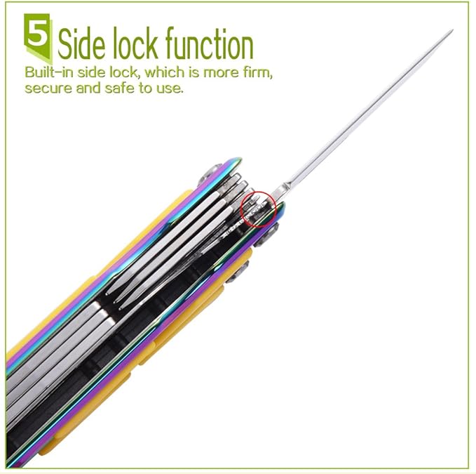 Outdoor Folding Multifunction Pliers with Spring inside-loaded and Side Lock Portable Camping Multipurpose Combination Tool Knife Pliers Colorful