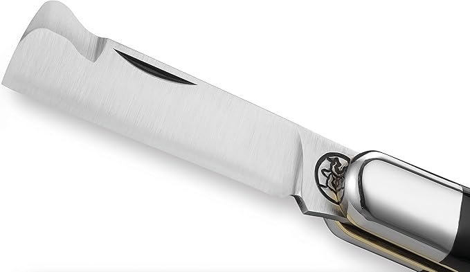 Due Buoi Grafting Knife 203C BUFALO Horn Handle. (Professional Knife NOT an EDC Pocket Knife)