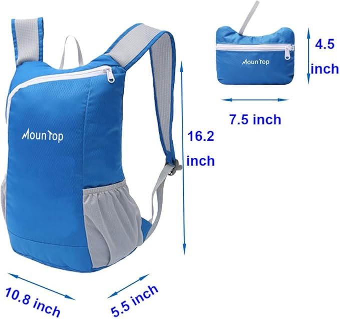 Lightweight Water Resistant Foldable Backpack for Hiking Travel Riding