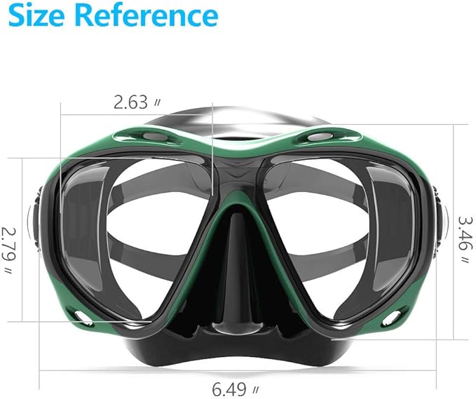 COPOZZ Adult Scuba Mask, Dive Mask Anti Fog Snorkeling Scuba Diving Glasses, Great Seal Free Diving Tempered Glass Mask Goggles