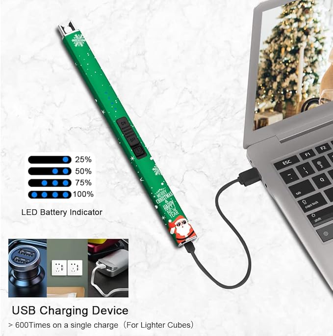 SUPRUS Electric Lighter Arc Windproof Flameless USB Lighter Rechargeable Lighter with Safety Lock for Candle BBQ Camping