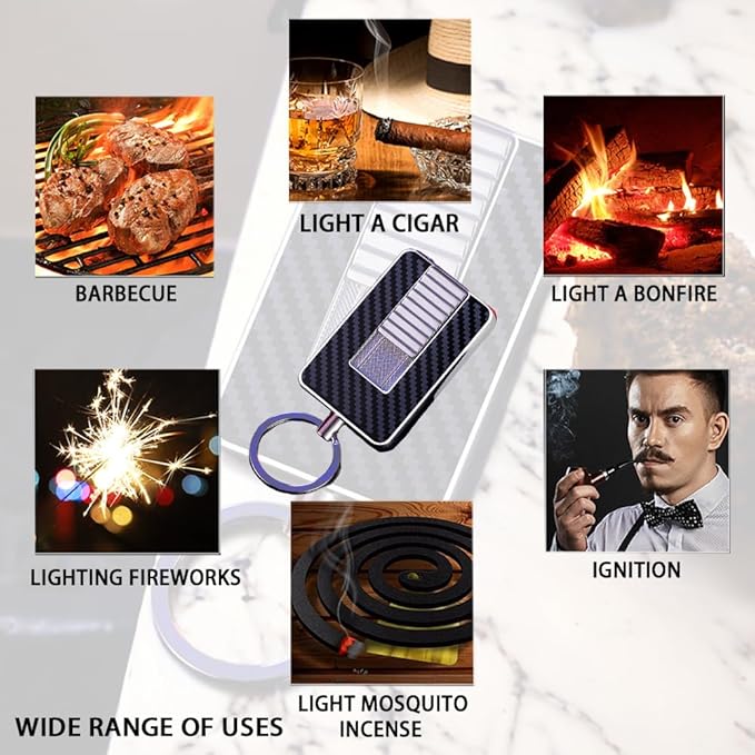 Keychain Lighter, Soft Flame Lighter, Creative Cool Design, Refillable Butane Torch Lighter, Windproof Lighter, Unique Men's Gift, Birthday Candle Camping (Butane Not Included) (Silver)