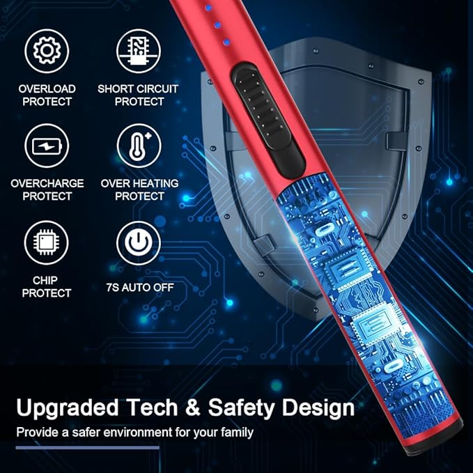SUPRUS Electric Lighter Arc Windproof Flameless USB Lighter Rechargeable Lighter with Safety Lock