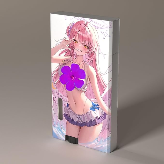 Pink Anime Girl Windproof Butane Jet Torch Lighter,Funny Cool Lighters,Adjustable Jet Flame Torch,Refillable,Grill BBQ Candle Camping(Without Gas)