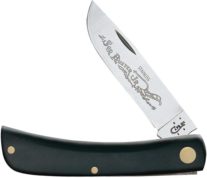 Case Working Sod Buster Jr. Black Stainless Steel 3.63 in. Pocket Knife