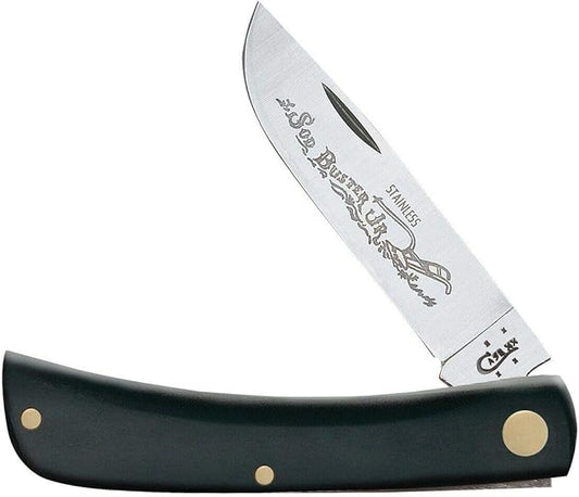 Case Working Sod Buster Jr. Black Stainless Steel 3.63 in. Pocket Knife
