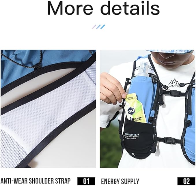 BlueField Running Hydration Backpack Vest for Women and Men 5L Lightweight Trail Runing Hydration Vest Pack Backpack for Running, Cycling, Climb