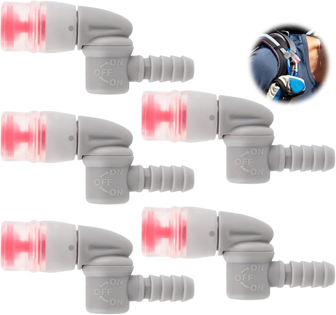5pcs Bite Valve Replacement for Camelbak, Mouthpiece Replacement for Camelbak Hydration Pack Valve Replacement for Camelbak, Osprey Hydration Bladder (Gray)
