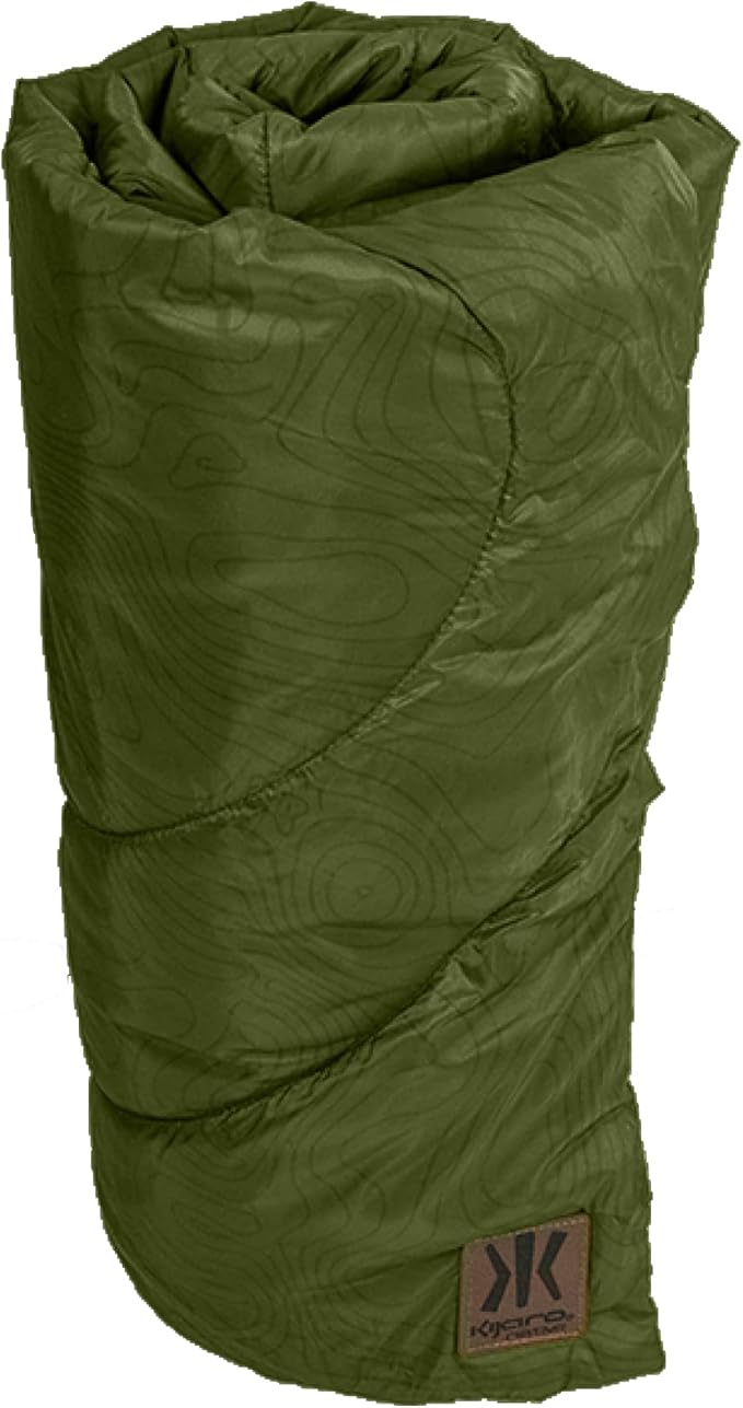 Kijaro Native Camp Quilt | Printed Outdoor Camping Blanket | 55" x 79" | Hawksbill Crag Green, 1-Person