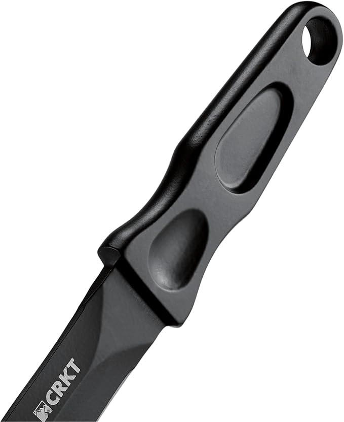 CRKT Sting Fixed Blade Knife with Sheath: Everyday Carry Boot Knife, Double Edged Powder Coated Stainless Steel, Contoured Handle, Nylon Sheath with Strapping for Carry Options 2020