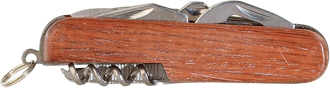 Thirsty Rhino Util, Rosewood Utility Pocket Knife, 7-in-1 Multi-Function Multi-Tool, Rosewood (Set of 12)