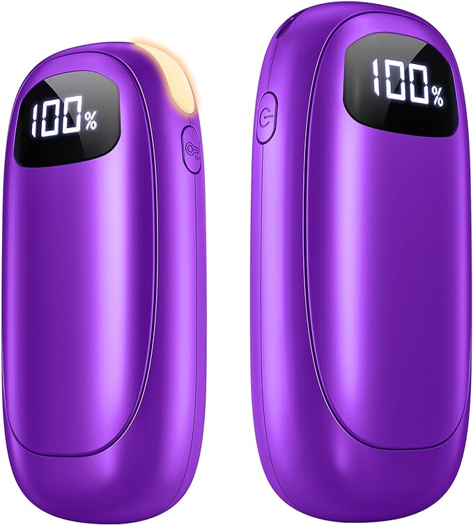 Hand Warmers Rechargeable - 2 Pack Electric Hand Warmers 14000mAh, 16 Hrs Warmth Dual-Sided Heating Max 131℉, Reusable Hand Warmers Pocket Heater for Raynauds, Hunting, Golf, Camping