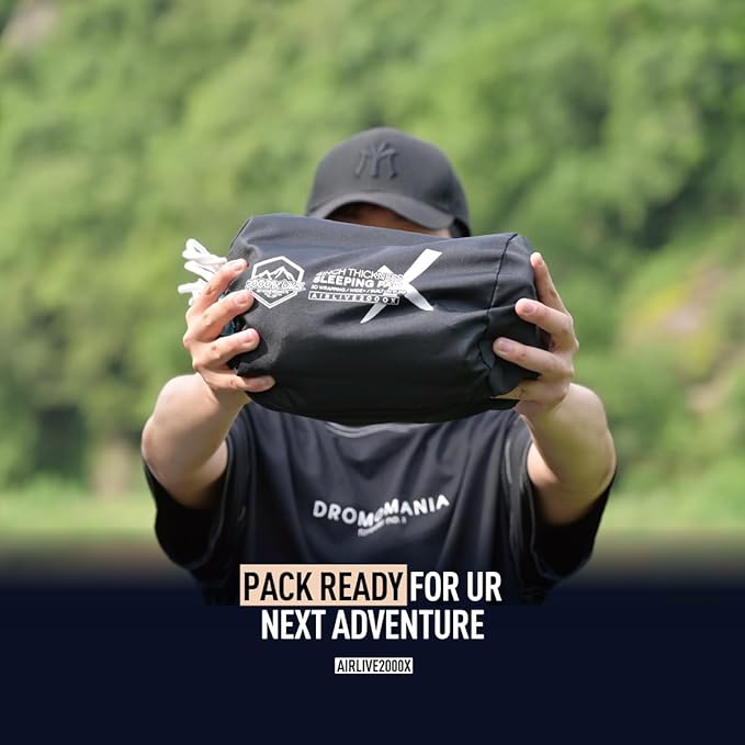 ZOOOBELIVES 3D Wrapping Inflatable Camping Sleeping Pad with Built-in Pump, Extra Thick and Wide, Ultimate Comfortable Compact Camp Air Mat for Tent, Car Traveling and Backpacking - Airlive2000X