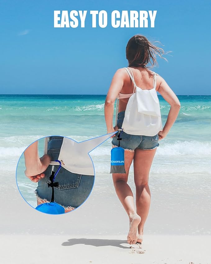 Beach Blanket Waterproof Sandproof, Picnic Blankets, Extra Large Beach Mat 83"x 83" for 2-8 Adults, Quick Drying, Lightweight Durable, Essentials for Outdoors, Travel, Beach Picnic, Hiking