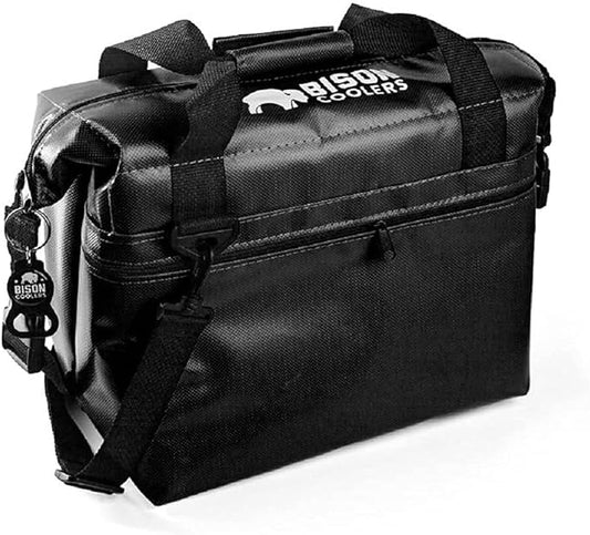 Bison Coolers Softpak Series, Made in USA, Soft Cooler Bag Insulated Leak Proof for Beach, Travel, Camping, Picnic, Car, Trips, 24+ Hour Ice Retention