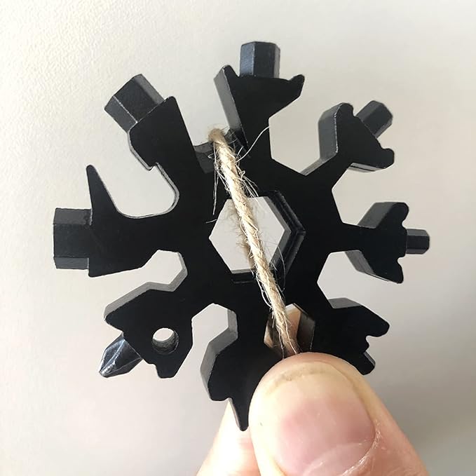 Stocking Stuffers Gifts for Men, 2-Pack Snowflake Multi-Tool 18-in-1, Screwdriver, Bottle opener, Outdoor Wrench Multi-tool, Best Gifts for Husband Men Boyfriend Boys