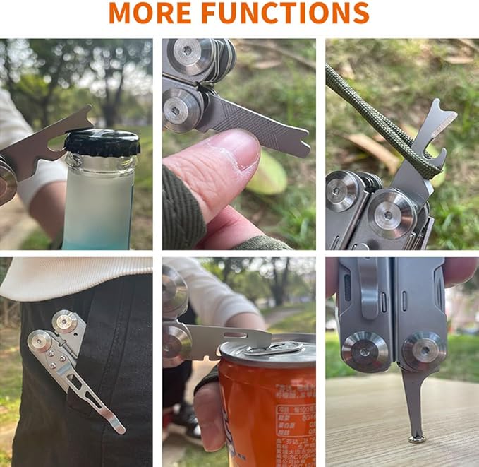 MINI Multitool Pliers, Multi Tool Keychain Pocket Knife Set with Safety Lock, Bottle Opener, Screwdriver Bits Set with Nylon Sheath Apply to Survival, Camping, Hunting and Hiking