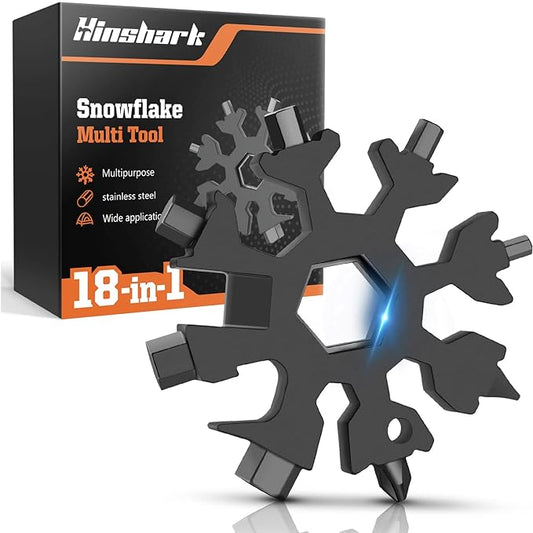 Stocking Stuffers for Adults Men, Gifts for Men, 18-in-1 Snowflake Multitool, Christmas Gifts for Men, Cool Camping Gadgets Tools for Men, Husband, Him, Grandpa, Unique Gifts for Dad Who Wants Nothing