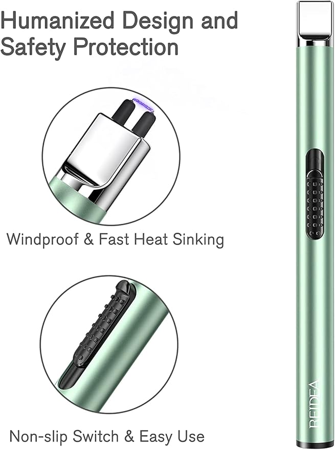 REIDEA Electronic Candle Lighter S4(2 Pack Mint Green)