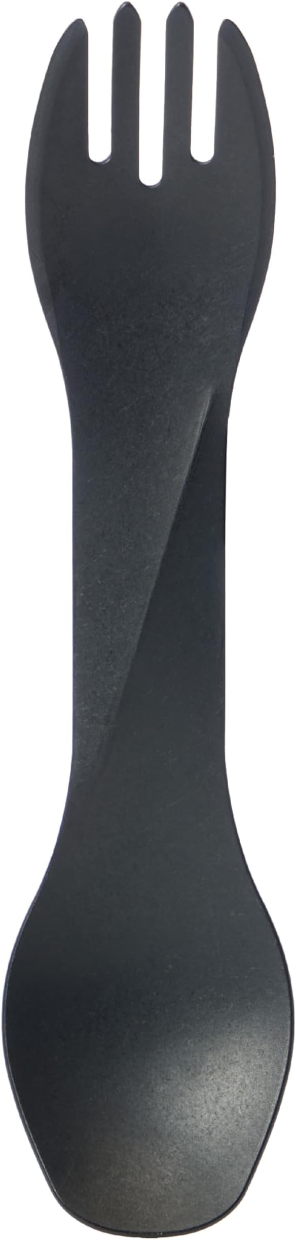 humangear GoBites Uno | Travel & Camping Utensils | Portable & Convertible Dining Ware | Multi-Functional Spork, Black Titanium