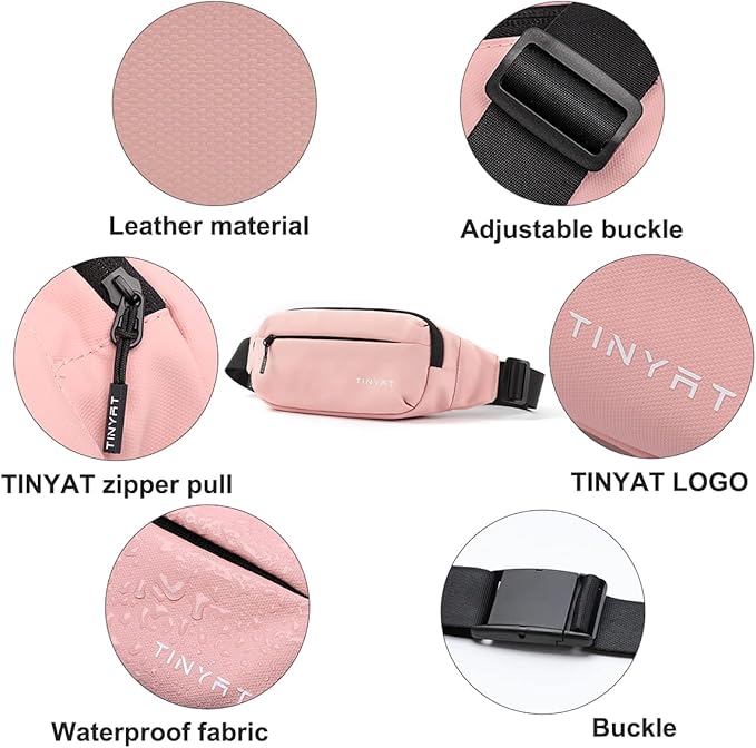 TINYAT Travel Fanny Pack Waist Pack Fashion waterproof Sling Pocket Super Lightweight T2012