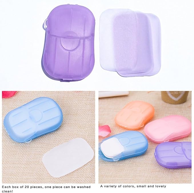 6Pcs Colorful Soap Sheets for Traveling,Portable Soap Paper, Effectively Cleans Stains, Suitable for BBQ, Camping, Hiking, Traveling,Personal Care, Camping Soap and Shampoo