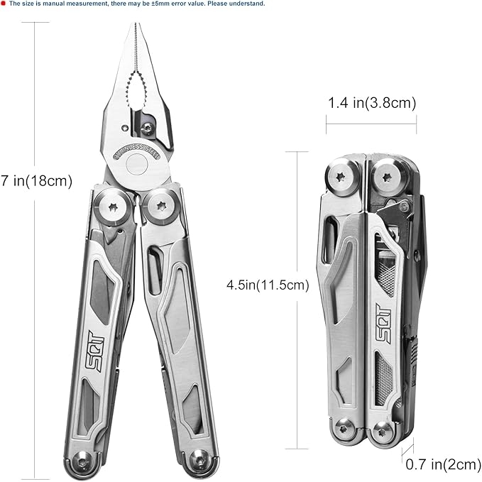 SQT2045 20-in-1 Multitool, Gifts for Men, Foldable & Self-Locking, Professional Multitool for DIY, Outdoor Camping, and Home Repairs...