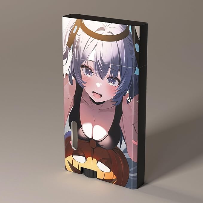 Anime Girl Windproof Butane Jet Torch Lighter,Funny Cool Lighters,Adjustable Jet Flame Torch,Refillable,Grill BBQ Candle Camping(Without Gas)